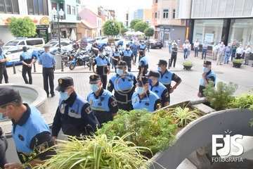Telde despide con honores y lágrimas a su agente Martín Calzada (Foto Francisco Javier Santana)